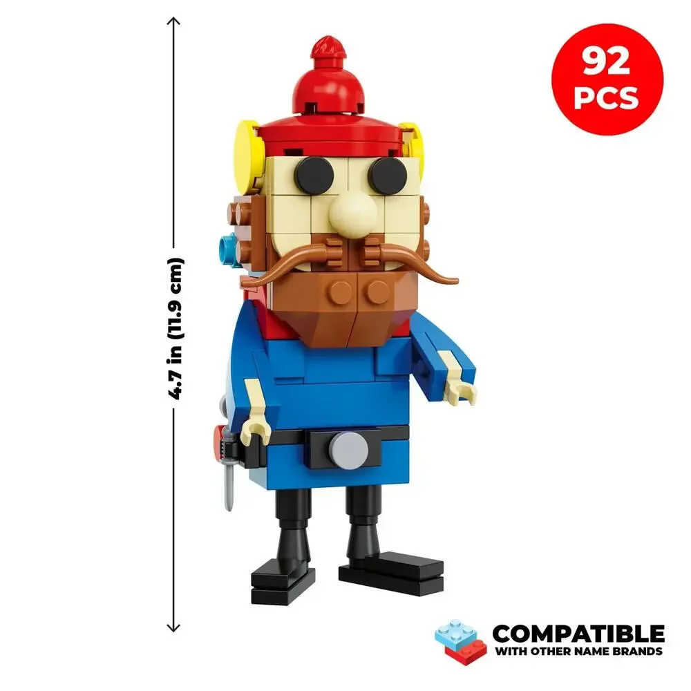 Lot of 2 Brickcraft Rudolph The Elf Decoration and Yukon Cornelius New with Tag